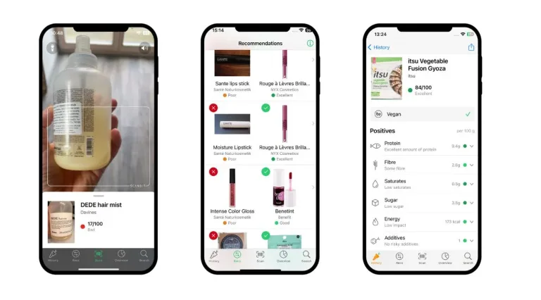 yuka app screens