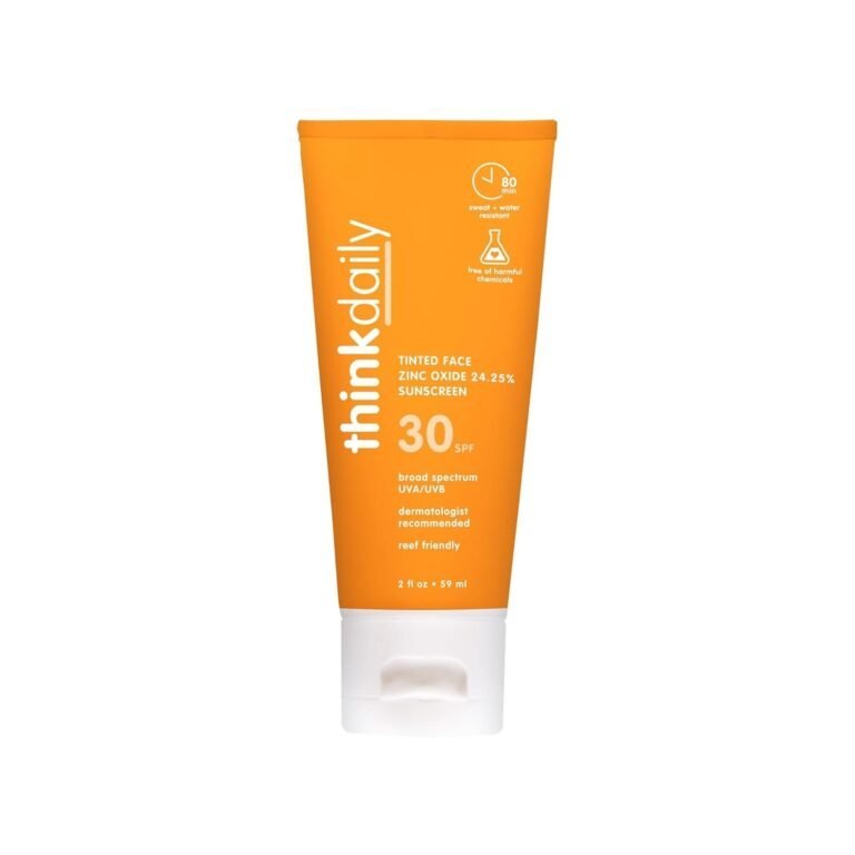 Thinkdaily SPF 30 Tinted Sunscreen for Face with Zinc Oxide