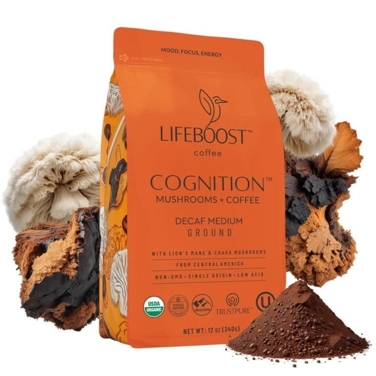 lifeboost mushroom coffee orange pack