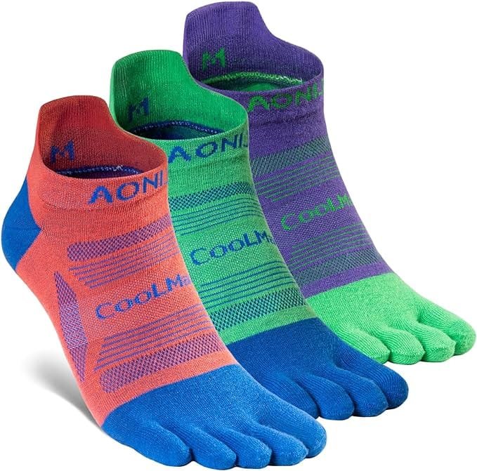 colourful toe socks