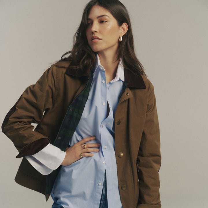 With Nothing Underneath Kent Jacket barn jacket made of organic cotton