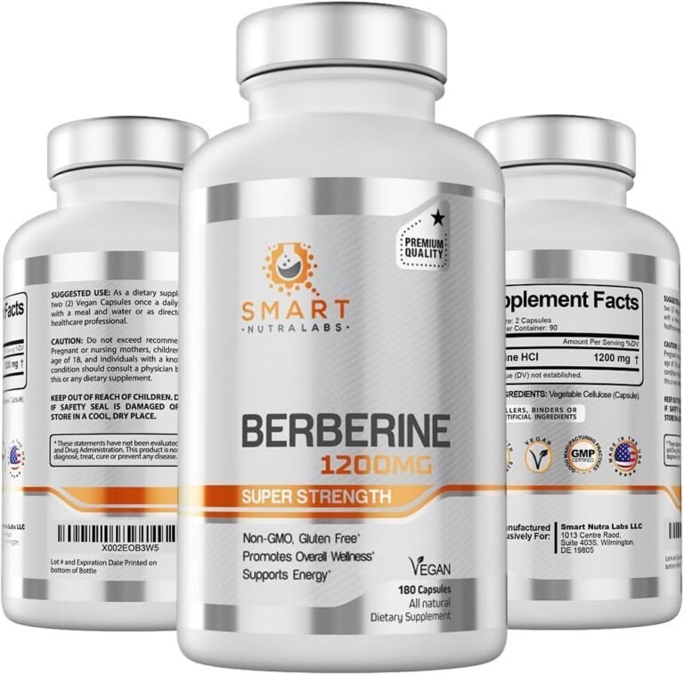 Smart Nutra Labs Premium Berberine HCL 1200mg