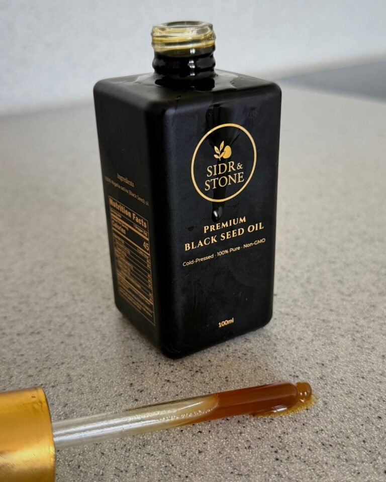 black seed oil with a dripper
