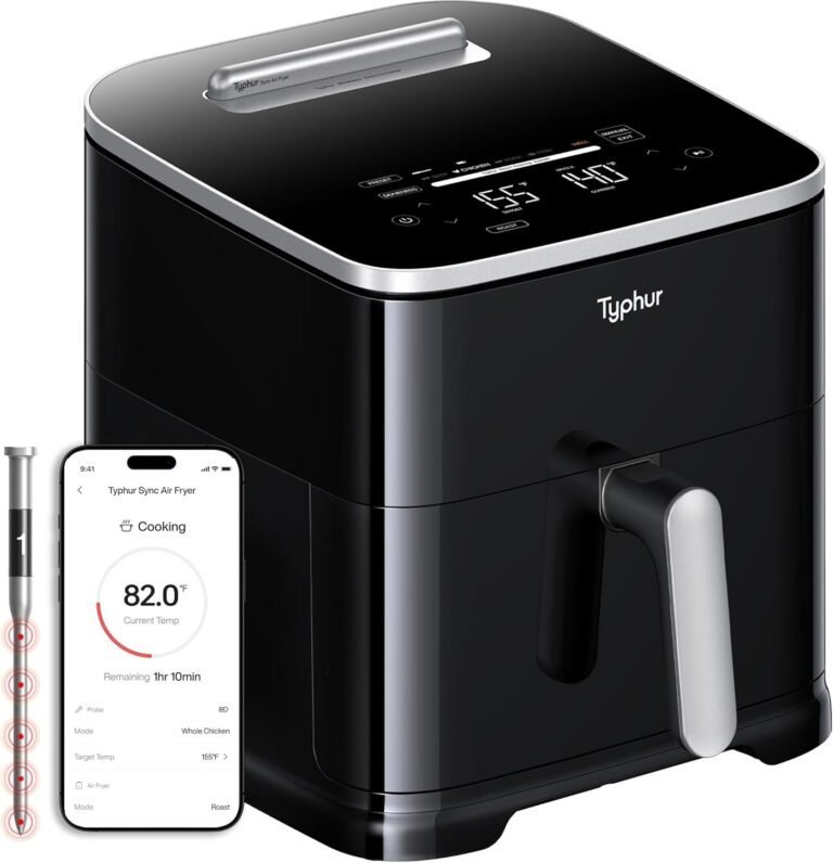 Typhur 8QT Sync Air Fryer with Built-in Wireless Meat Thermometer