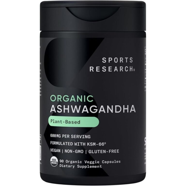 Sports Research® Organic Ashwagandha capsule supplement