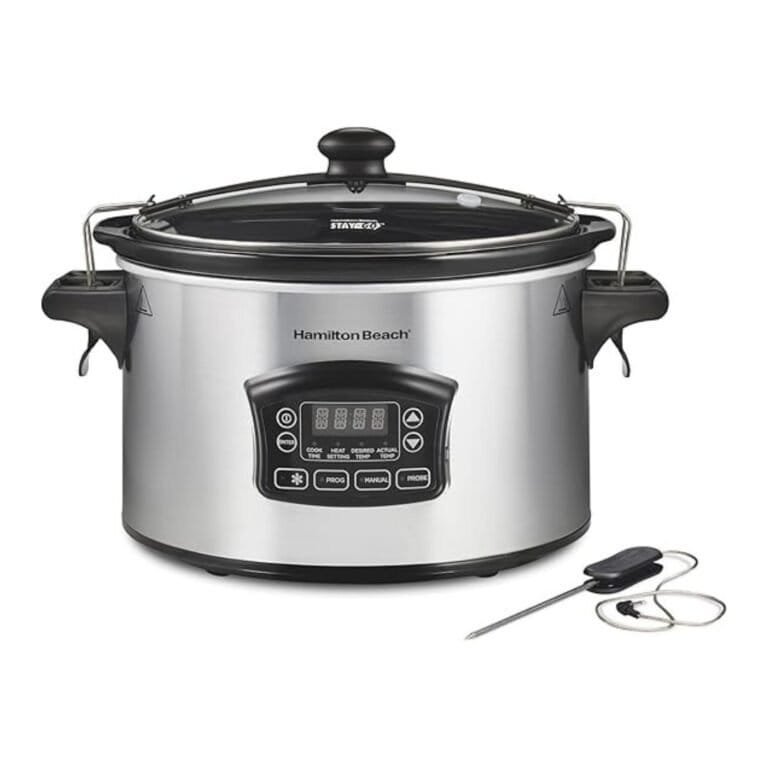 Hamilton Beach Portable 6 Quart Set & Forget Digital Programmable Slow Cooker