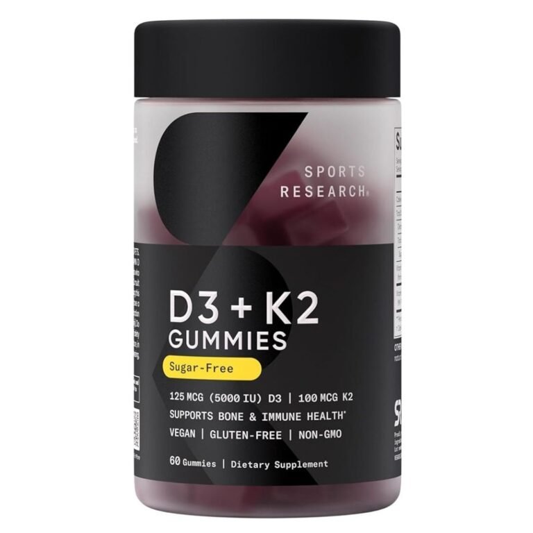 Sports Research® Vegan Vitamin D3 + K2 Gummy Supplements