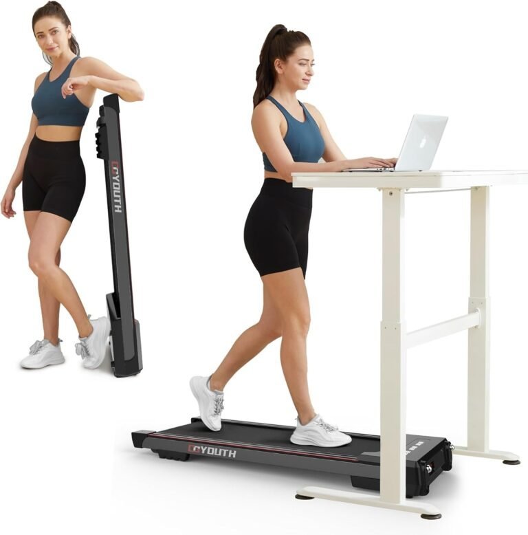 GOYOUTH 2 in 1 Under Desk Electric Treadmill