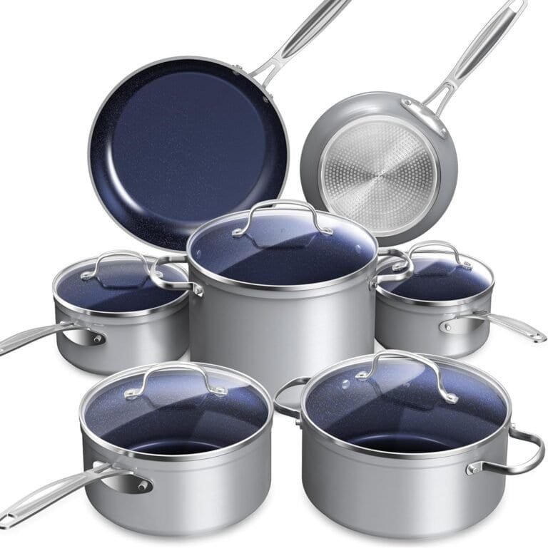 Nuwave Healthy Duralon Blue Ceramic Nonstick Cookware Set