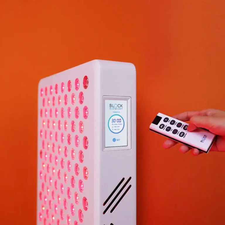 block blue light red light panel with remote