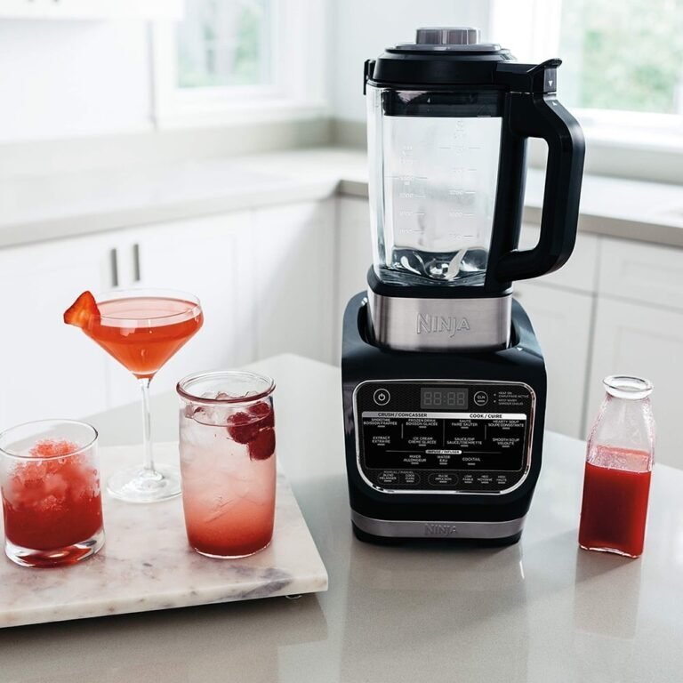 Ninja foodi Blender with drinks on kitchen counter