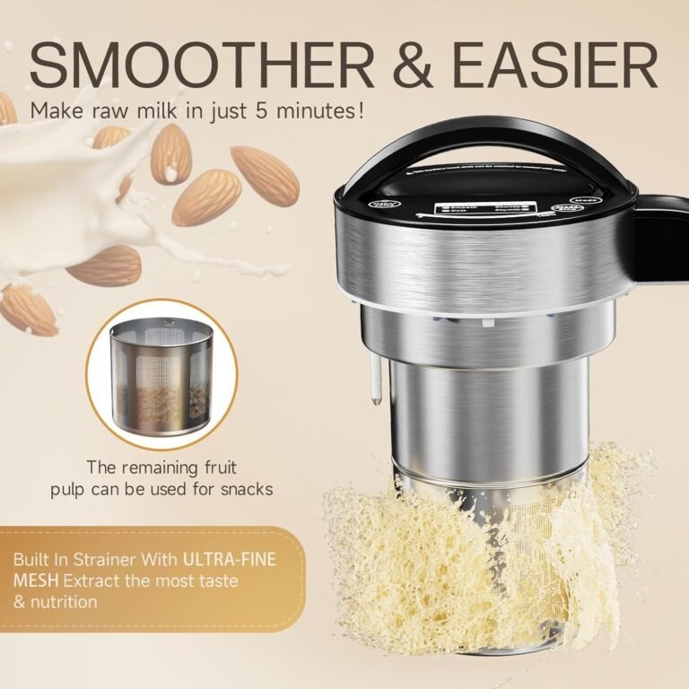 Sxmprail, 304 Stainless Steel Almond Milk Maker with pulp separator