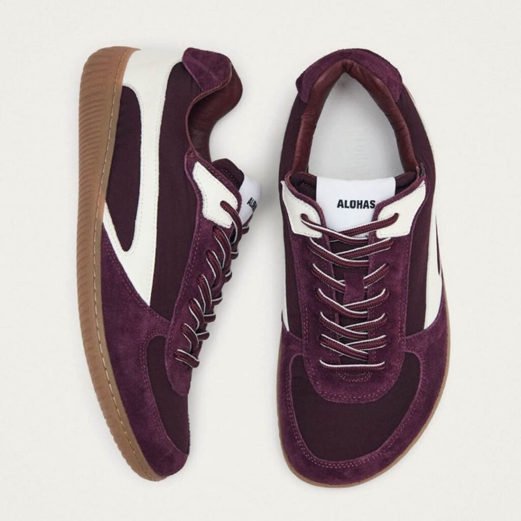 alohas tb83 Barefoot Nylon Burgundy Sneakers 3