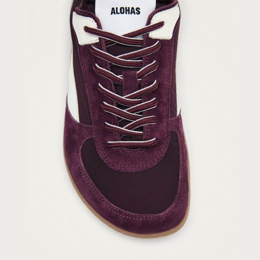 alohas tb83 Barefoot Nylon Burgundy Sneakers