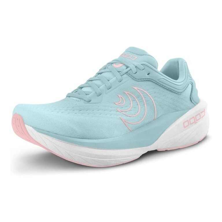 Topo Athletic Women's Phantom 4 side view baby blue