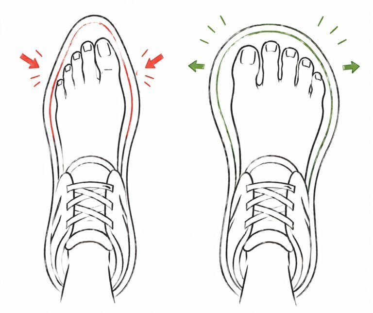 narrow vs wide toe shoes