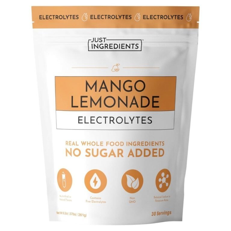 JUST INGREDIENTS Mango Lemonade Electrolyte Drink Mix