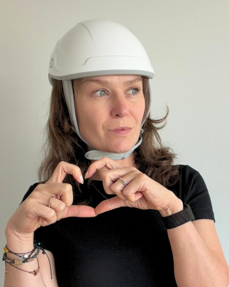 VIQURE HAIR GROWTH HELMET on my head