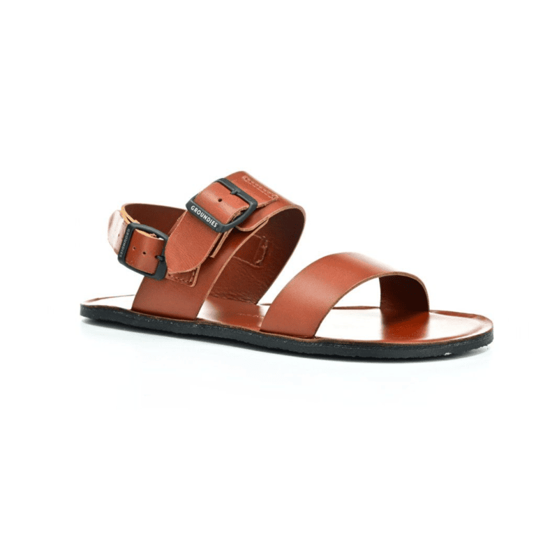 Groundies Kos cognac barefoot sandals
