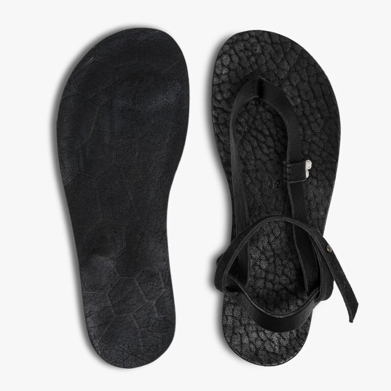 vivobarefoot San-Dal II Unisex barefoot sandal for women in black