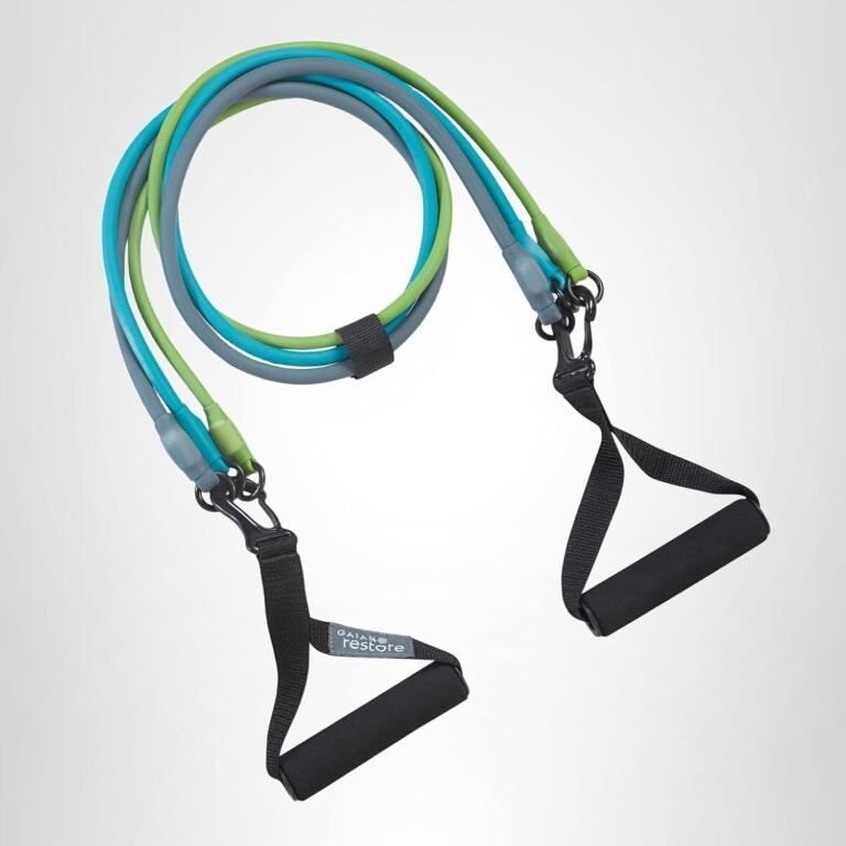 Gaiam 3-in-1 Resistance Band Kit with Comfort-Grip Handles