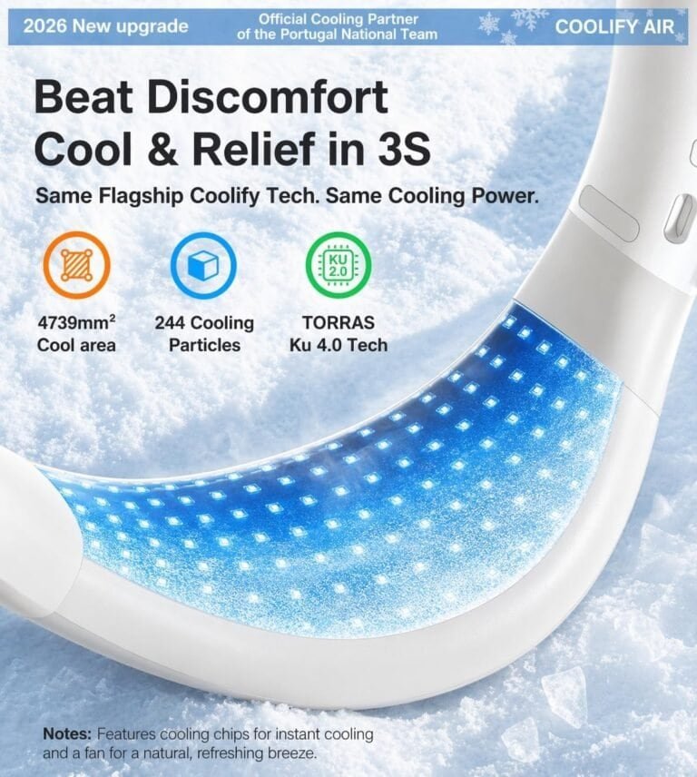 TORRAS COOLiFY Air 2026 Upgraded Neck Fan Air Conditioner, Dual-Airflow Pro Cooling