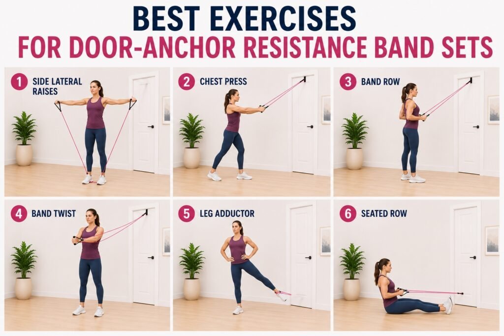 exercises for door anchor resistance bands