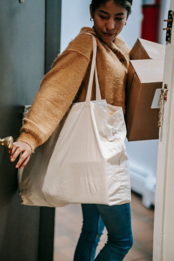 caring bags woman